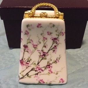 trinket box purse collectible made of porcelain